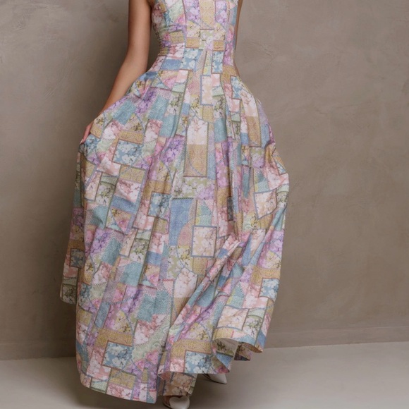 Aqua Blu Dresses & Skirts - NWT!! Aqua Blu Multicolor patchwork Floral Dress - size small